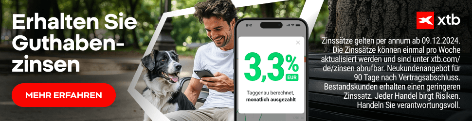 Guthabenszinsen bei XTB!